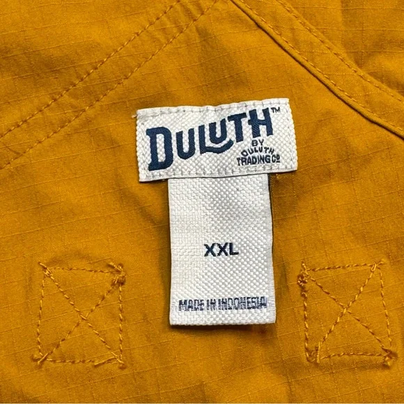 Duluth Trading Co Women's Heirloom Garden Bib Overall Shorts XXL Mustard Yellow - Picture 10 of 15